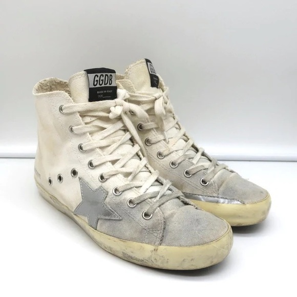 Golden Goose high top sneakers in white and grey - GGDB - Picture 6 of 6